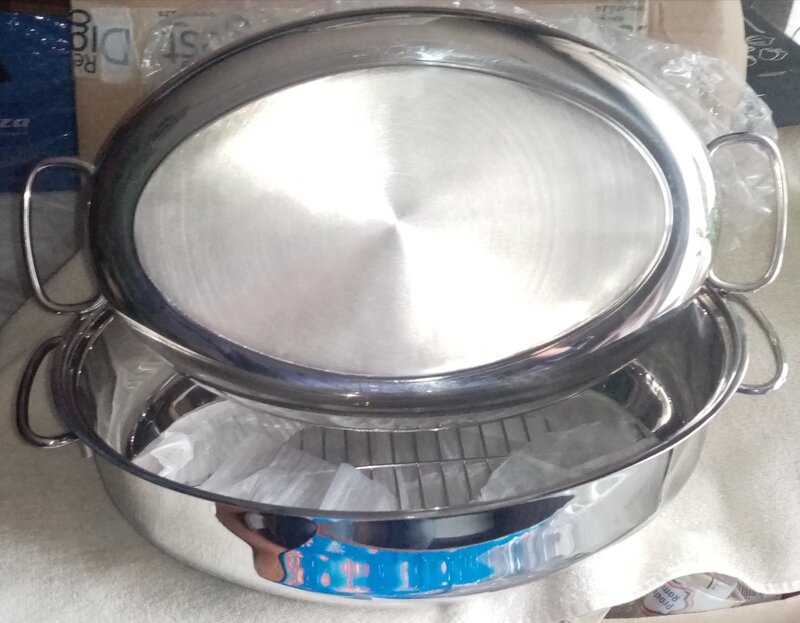 Vas inox+capac 13 L 2 in 1 multifunctional: cratita, tigaie, caserola, oala